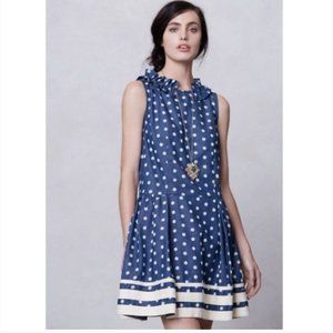 Anthropologie Karen Walker runaway polka dot chambray dress